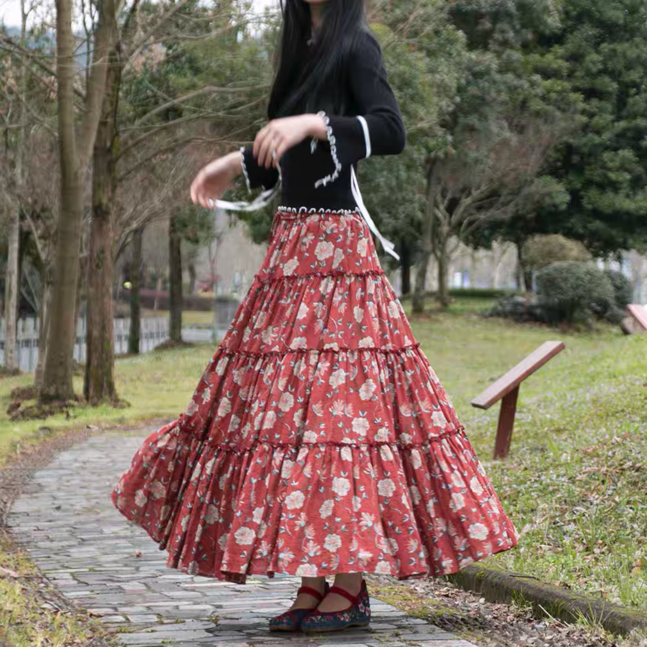 夏色新作2025、ロングスカート、春スカート、夏スカート、秋スカート