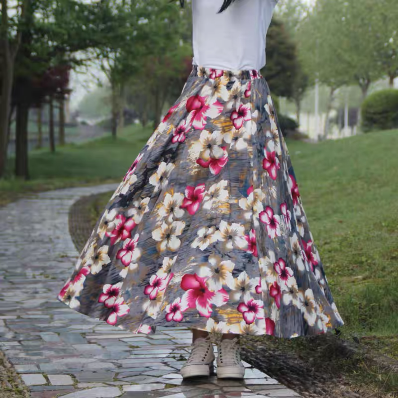 夏色新作2025、ロングスカート、春スカート、夏スカート、秋スカート