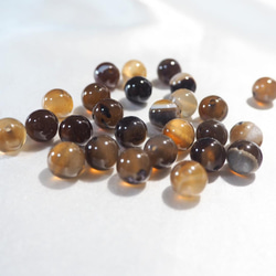 コーヒーストライプアゲート【8mm10粒】天然石　ビーズ　瑪瑙 3枚目の画像