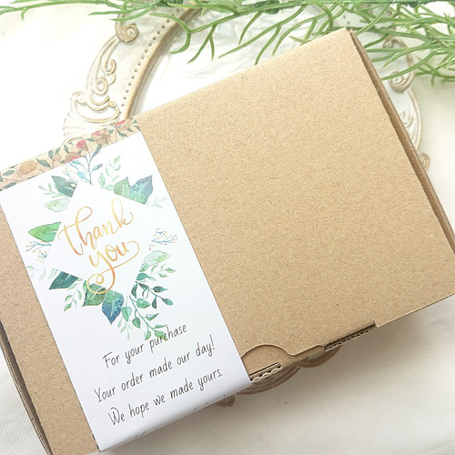 縦長 サンキューシール 【100枚】 ラッピング ギフト ステッカー