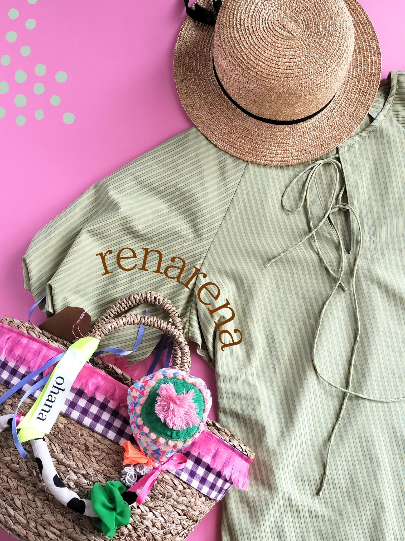 ohanaかごバッグ　No.5 rena