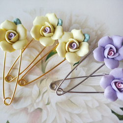 フランスアンティーク Blueエナメル／ペースト／ツバメのブローチ（65