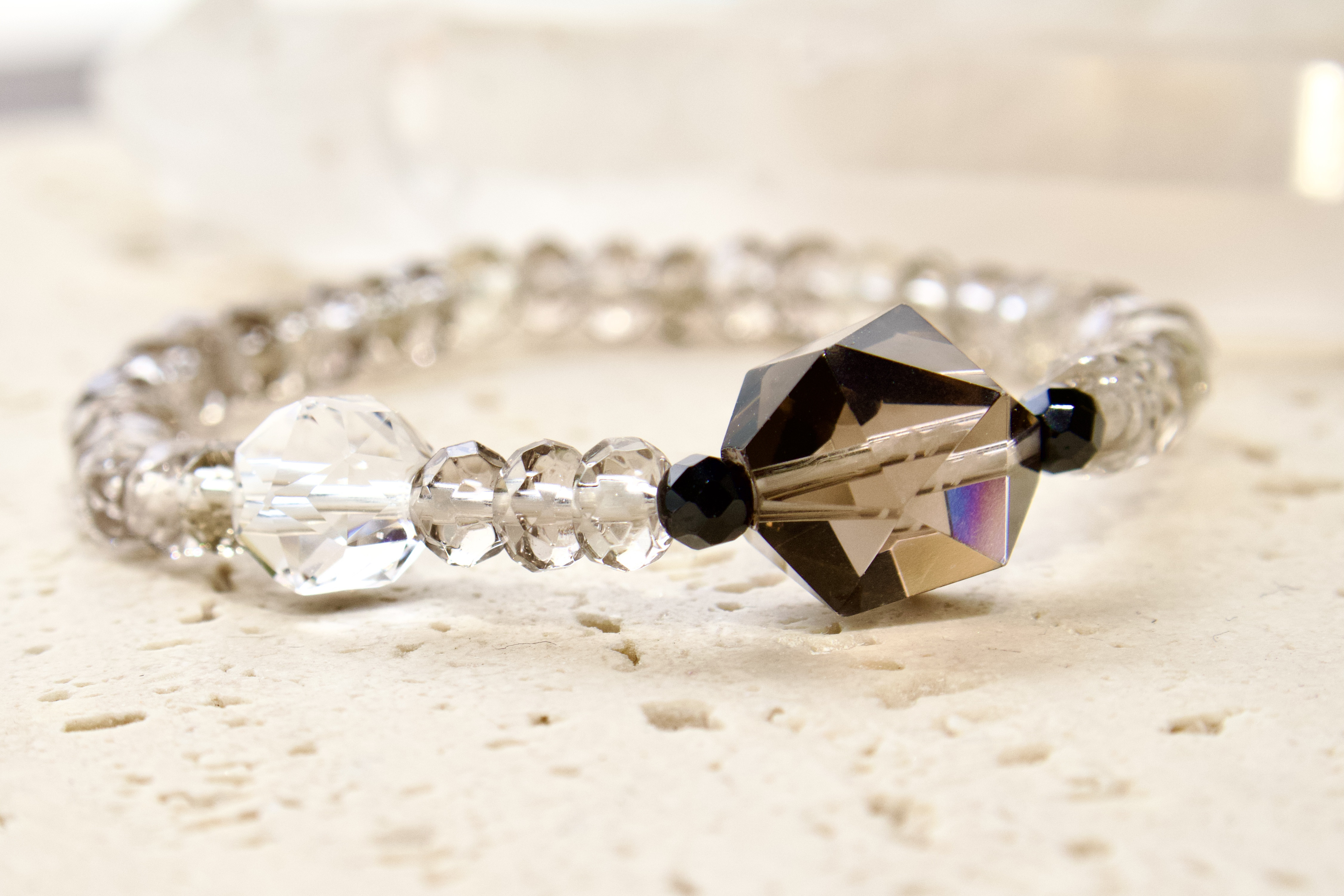 5/21新作✨【透明感が美しい大人の落ち着いたブレス】スモーキークォーツブレスレット