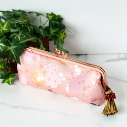 専用になります♡　　　　がま口バック　♡ジョリーフルール♡ 乙女なリボンのがま口バッグ(ジョリーフルール・サテン生地