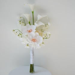 結婚式　ガーデン　ウエディング　造花　アーティフィシャルフラワー　ブーケ ホワイト 系 ♡ アーティフィシャルフラワーブーケ ウェディングブーケ