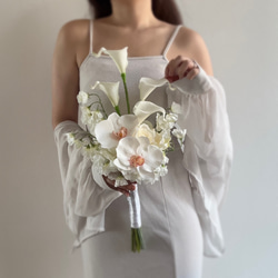 アーティシャルフラワーブーケ　ウエディングブーケ　ぴょんぴょんブーケ　結婚式 ぴょんぴょんブーケ ♡ アーティフィシャルフラワー 造花