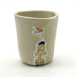 星貓王清酒杯，白色霧面 第4張的照片