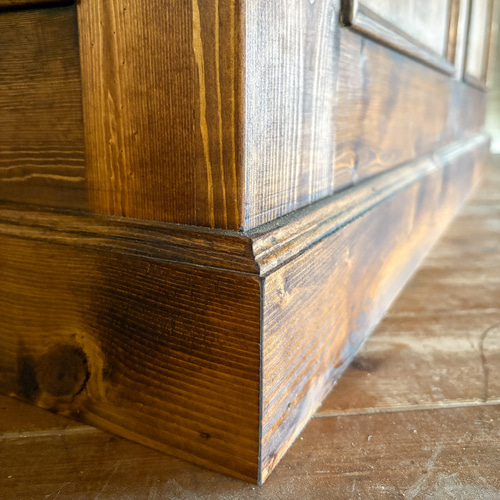 ドッグサロン向けL字カウンター（W1300ブラウン）スイングドア付き