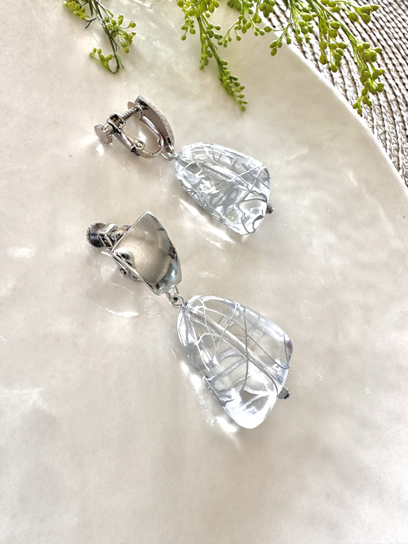 New【インポート 氷みたいな イヤリング】夏 再販まつり2025　 5枚目の画像