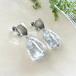 New【インポート 氷みたいな イヤリング】夏 再販まつり2025　 10枚目の画像