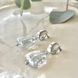 New【インポート 氷みたいな イヤリング】夏 再販まつり2025　 7枚目の画像