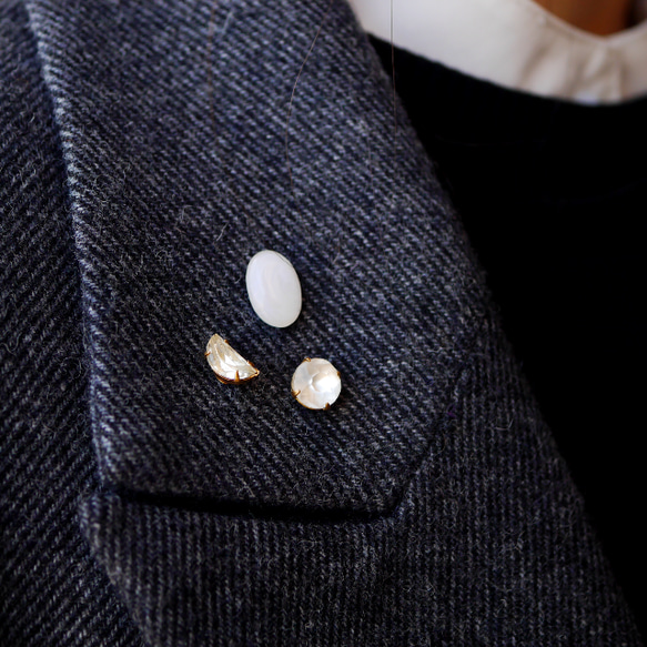 3点セット　ヴィンテージビジューのブローチ vb-b3s08s 15枚目の画像