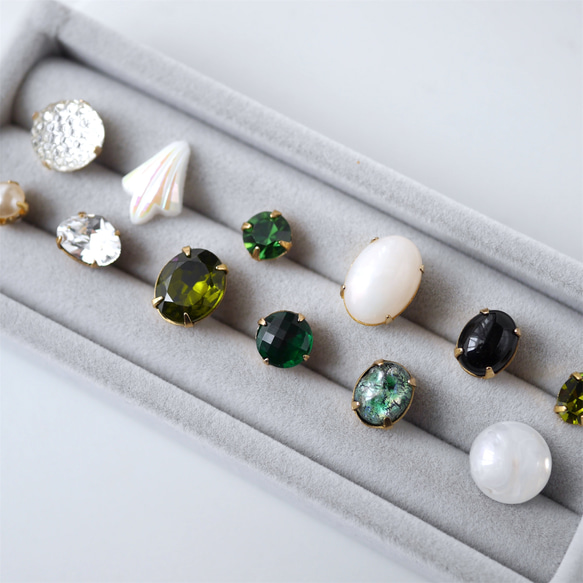 3点セット　ヴィンテージビジューのブローチ vb-b3s08s 9枚目の画像