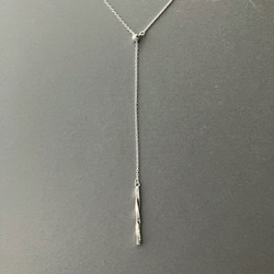 〈silver925〉着脱カンタン♪2way ひねりバーのスライドロングネックレス Y字　 6枚目の画像