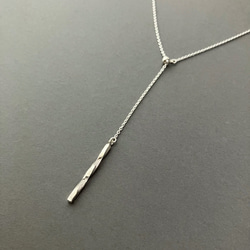 〈silver925〉着脱カンタン♪2way ひねりバーのスライドロングネックレス Y字　 7枚目の画像