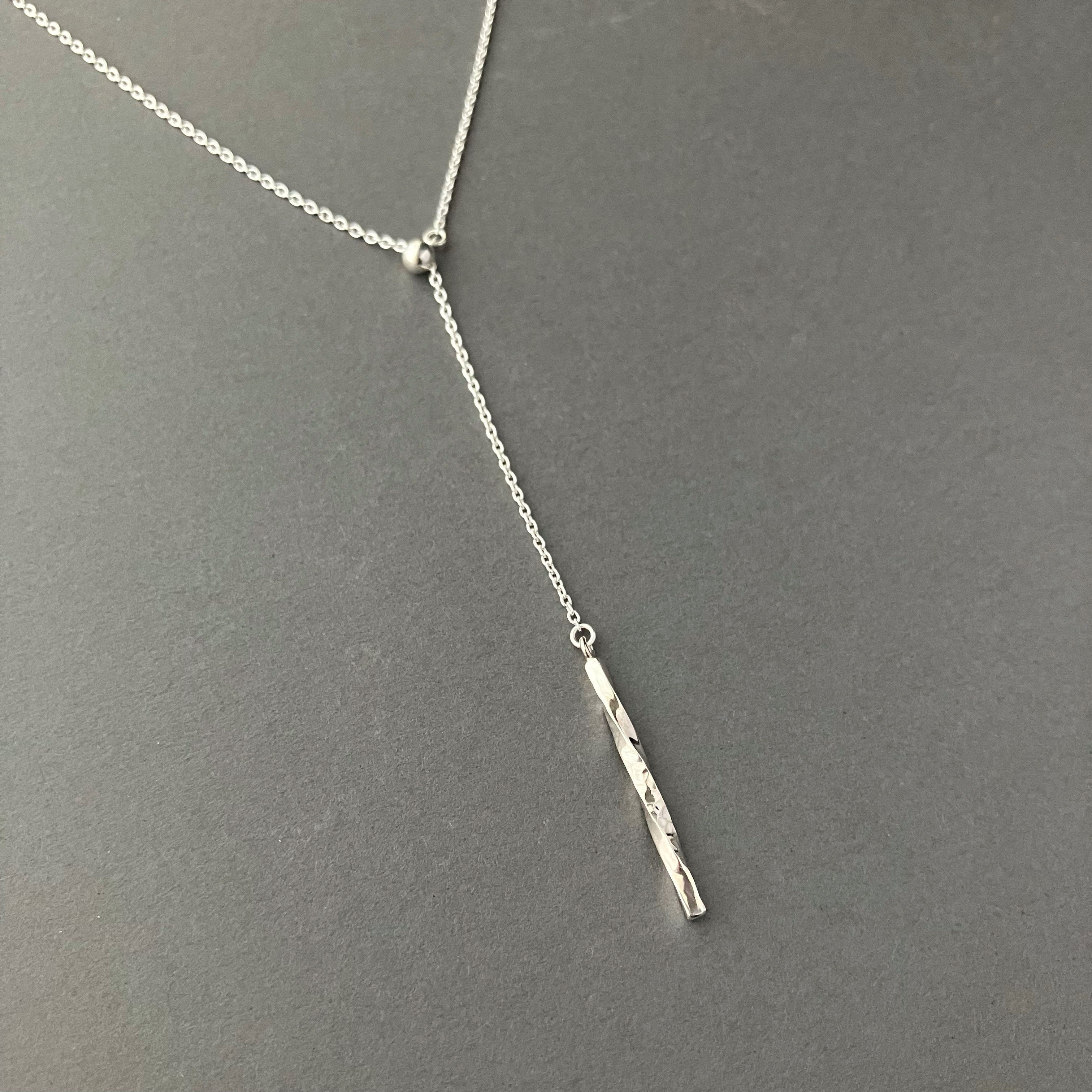 ン 大人気 新品 ノ silver925〉着脱カンタン♪2way ひねりバーのスライドロング アクセサリー