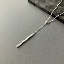 〈silver925〉着脱カンタン♪2way ひねりバーのスライドロングネックレス Y字　 14枚目の画像