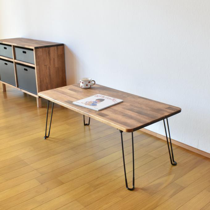 【あんしん国産塗装】丸角リビングテーブル