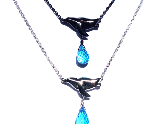 blue✕borderネックレス Healthcare Necklace Earth mini 2.0 Blue×Silver 青木瀬令奈