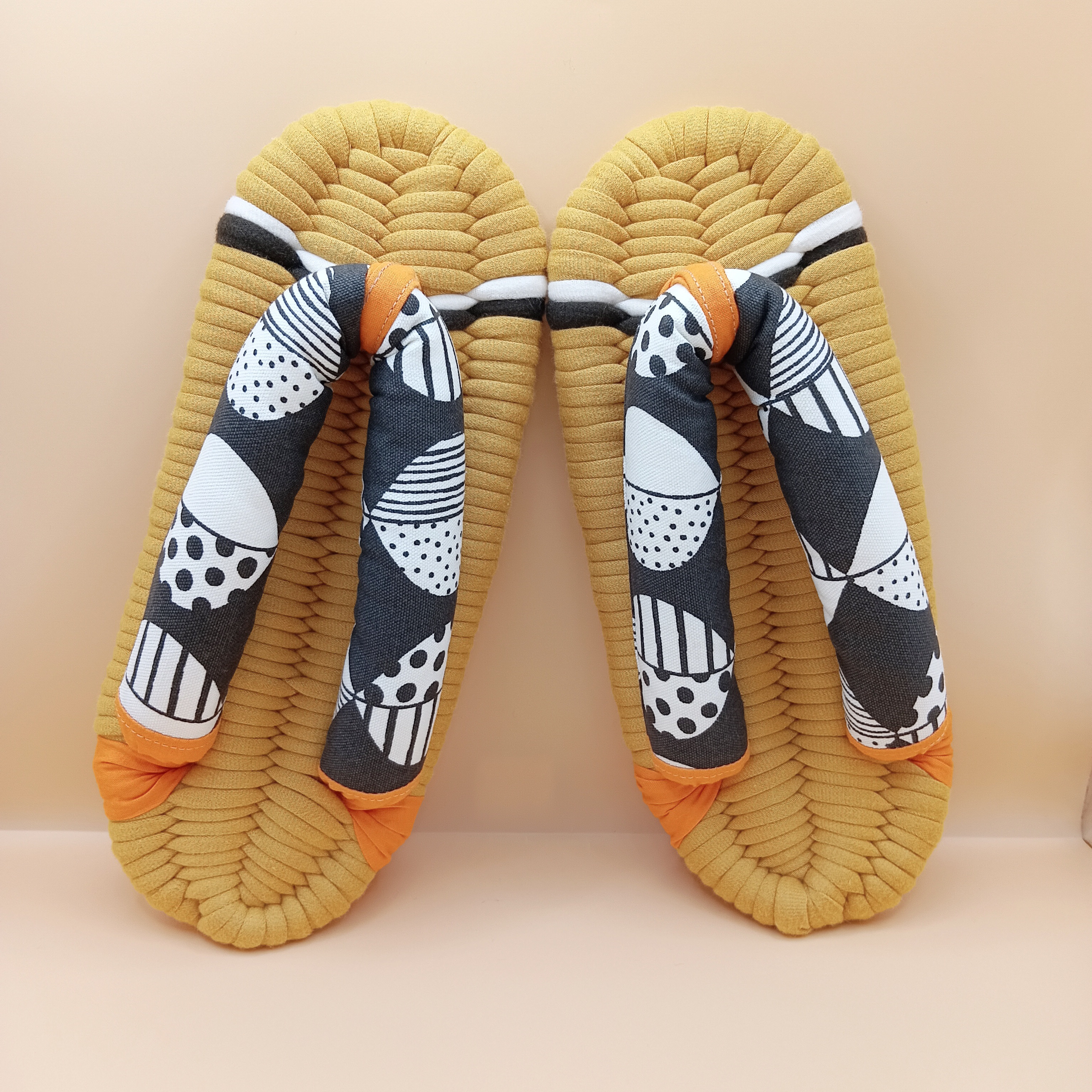 布ぞうり  Mサイズ カーキー色  ルームシューズ  スリッパ 布草履 プレゼント ギフト