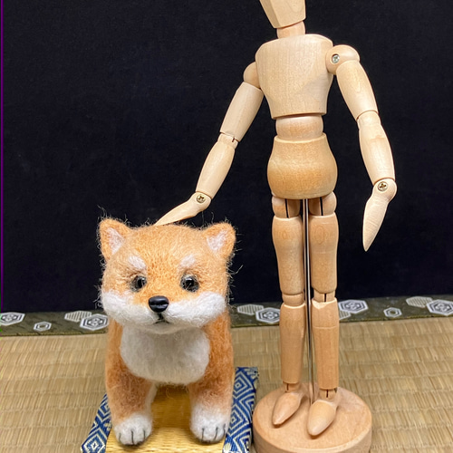 ◇お座り しば犬 子犬 羊毛フェルト 羊毛フェルト クマノッコ 通販