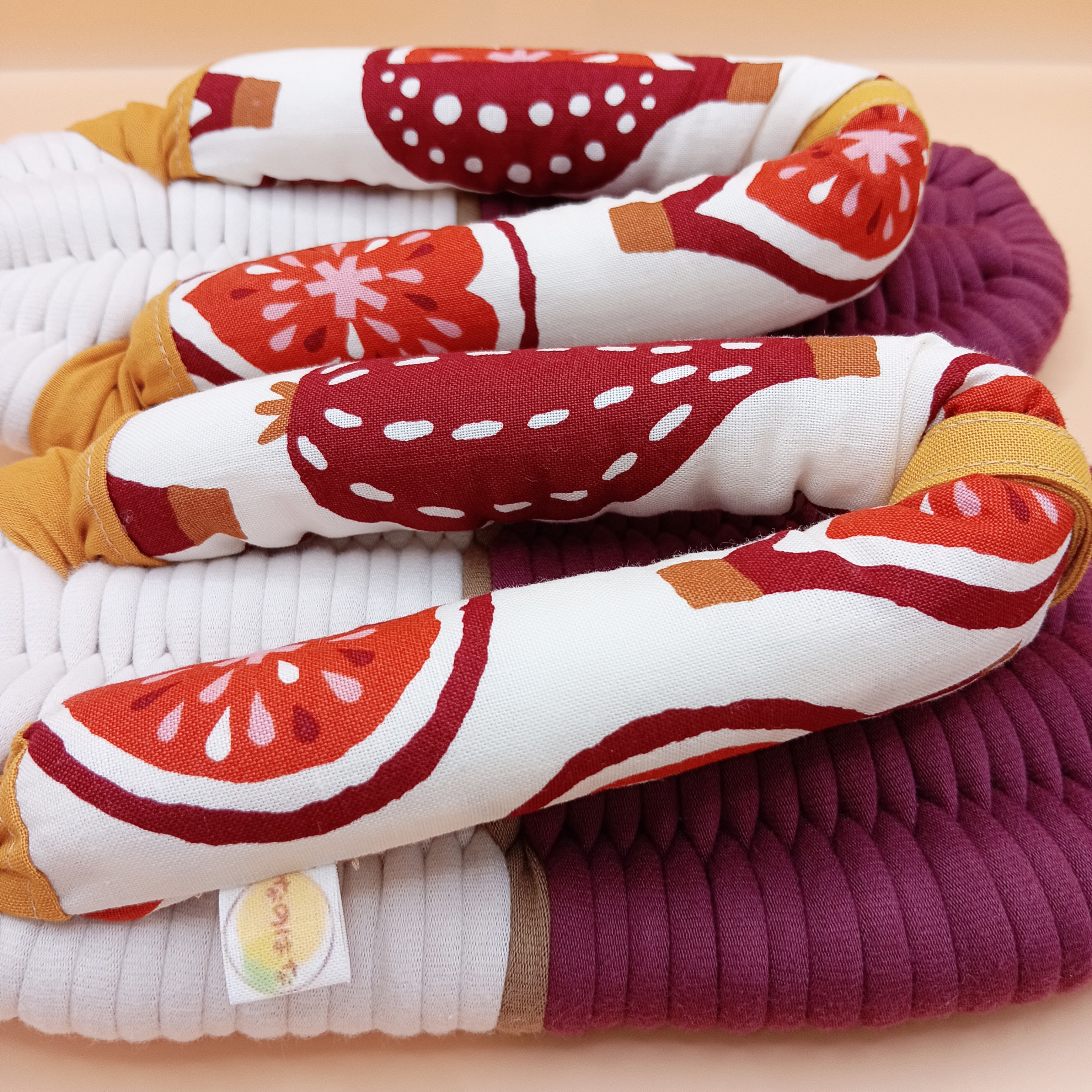 布ぞうり  Mサイズ いちじく柄  ルームシューズ  スリッパ 布草履 プレゼント ギフト