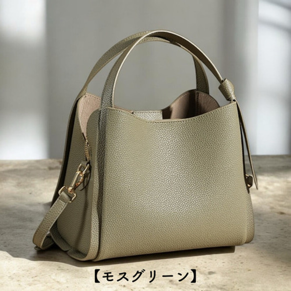 高級レザー使用 ハンドバッグ トートバッグ バッグ ショルダーバッグ レザーバッグ レザー 革 18枚目の画像