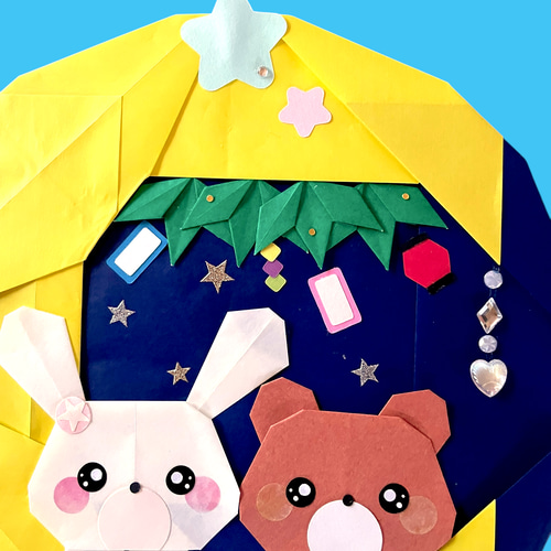 Amazon.co.jp: 季節飾り ちりめん細工 リース 「うさぎさんの