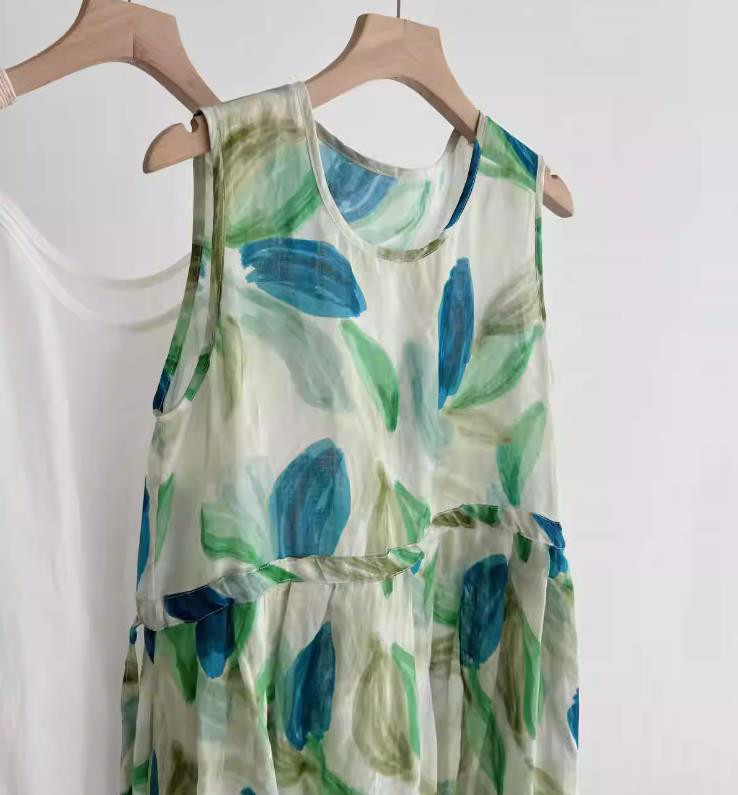 【受注製作】 涼しいリネントワンピースKL 027