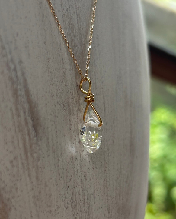 K24純金オイルインクォーツ原石・ ペンダントトップ/ ピアス◇K24 Pure Gold Oil in Quartz 14枚目の画像