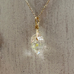 K24純金オイルインクォーツ原石・ ペンダントトップ/ ピアス◇K24 Pure Gold Oil in Quartz 12枚目の画像