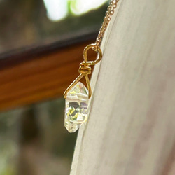 K24純金オイルインクォーツ原石・ ペンダントトップ/ ピアス◇K24 Pure Gold Oil in Quartz 6枚目の画像