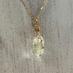 K24純金オイルインクォーツ原石・ ペンダントトップ/ ピアス◇K24 Pure Gold Oil in Quartz 17枚目の画像