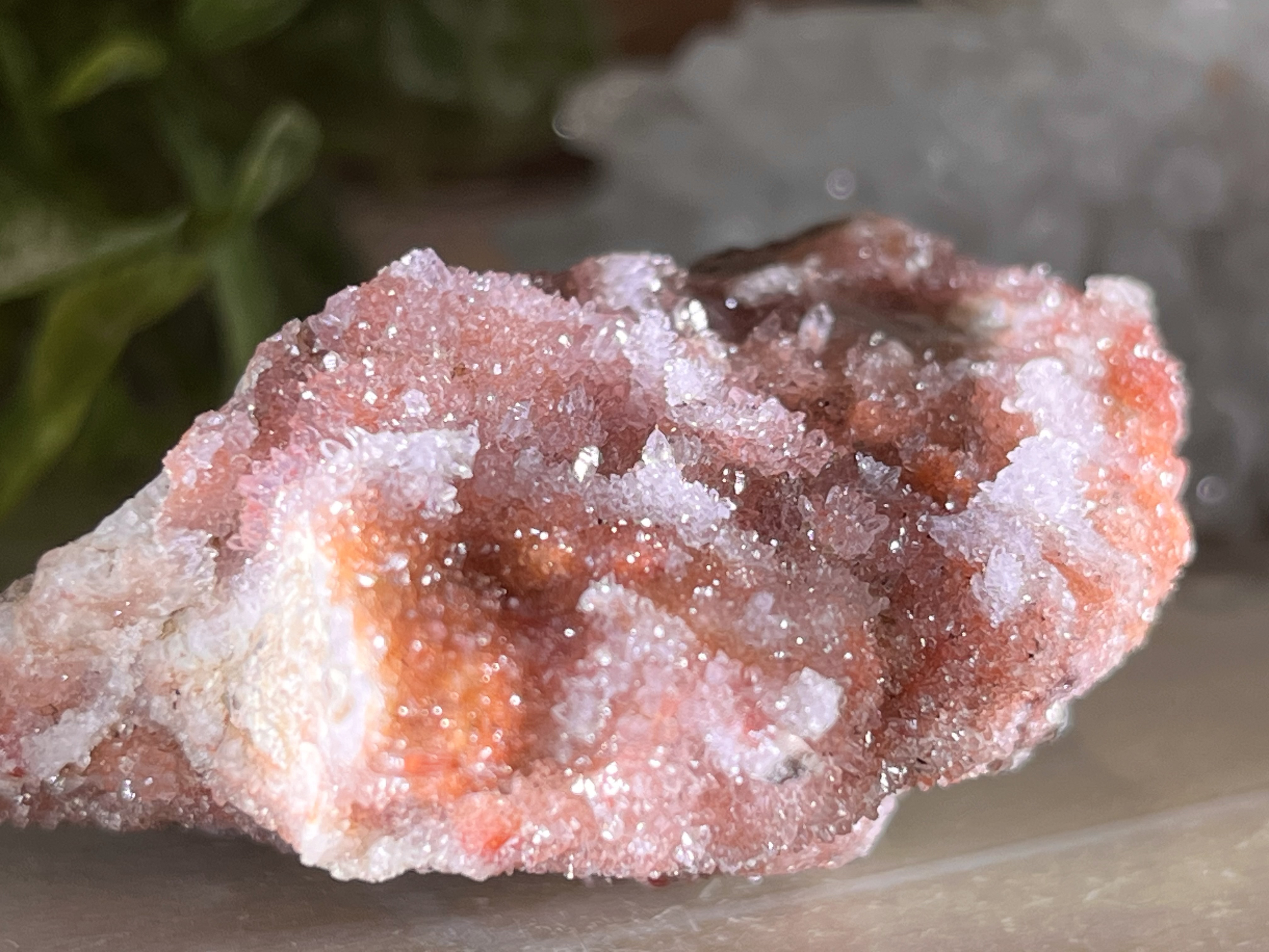 国産❇︎ 紅葉水晶　ドゥルジー　クラスター　栃木県万殊鉱山産　レッドクォーツ