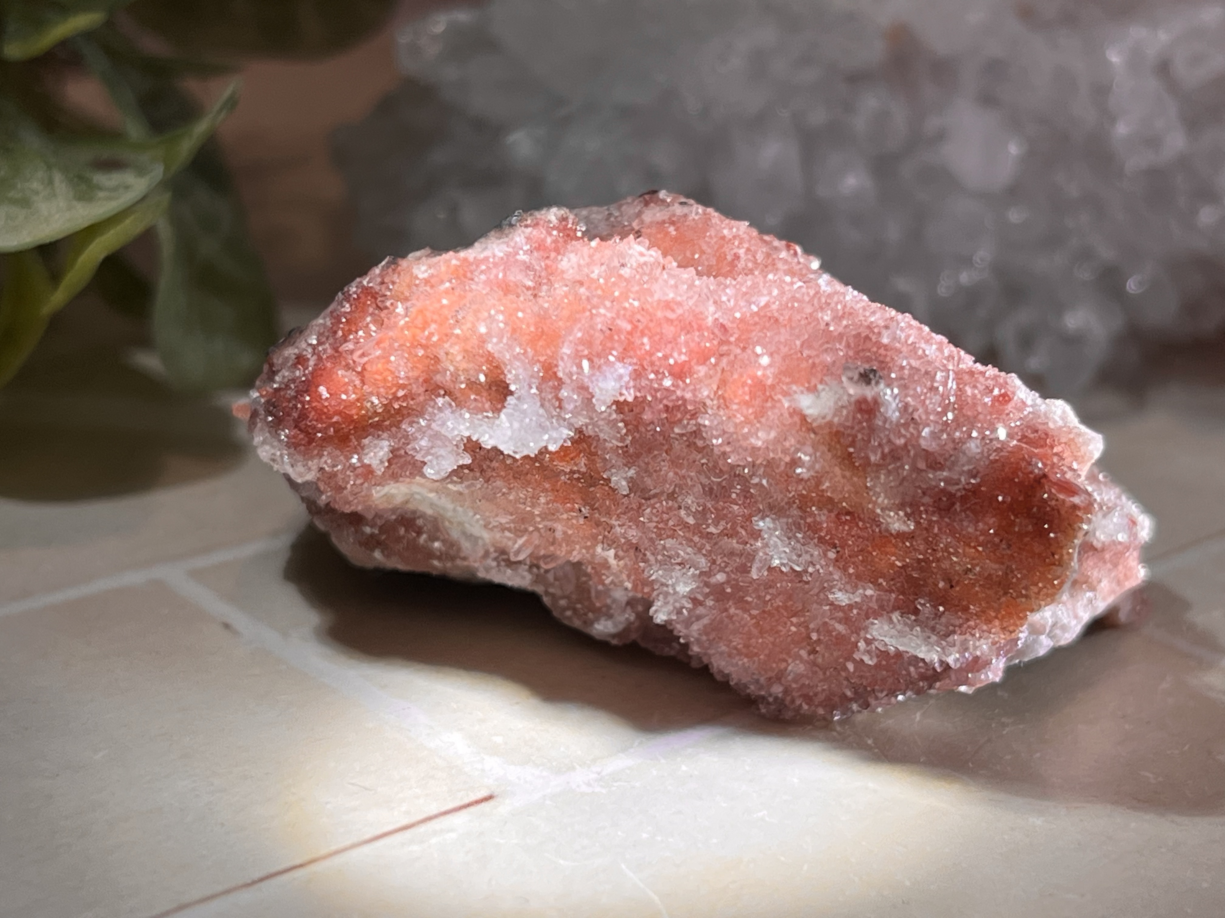 国産❇︎ 紅葉水晶　ドゥルジー　クラスター　栃木県万殊鉱山産　レッドクォーツ