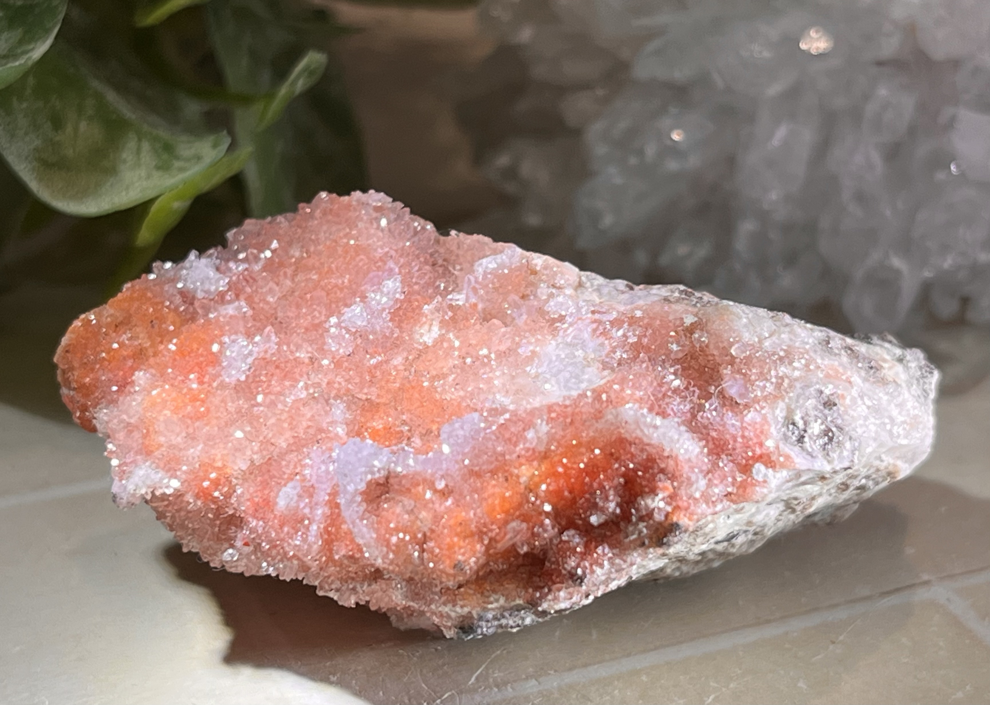 国産❇︎ 紅葉水晶　ドゥルジー　クラスター　栃木県万殊鉱山産　レッドクォーツ