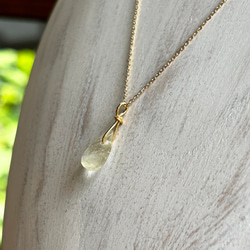 K24純金リビアングラス ペンダントトップ/ピアス◇K24 Pure Gold Libyan desert glass 6枚目の画像