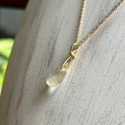 K24純金リビアングラス ペンダントトップ/ピアス◇K24 Pure Gold Libyan desert glass 5枚目の画像