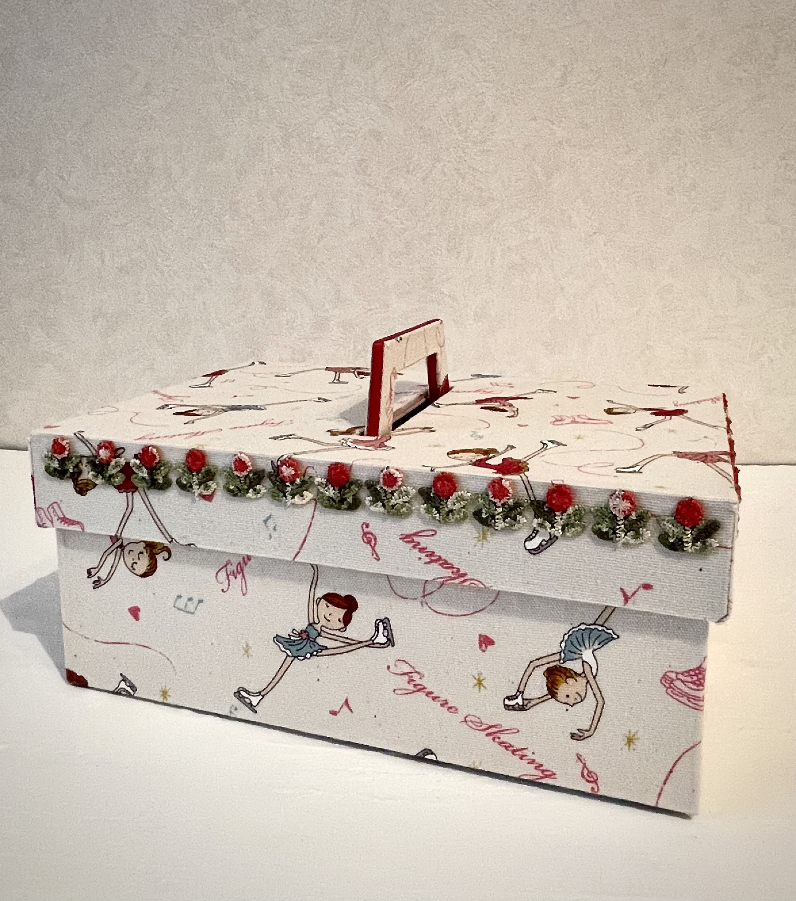 カルトナージュ裁縫箱セット　ースケーター柄ー