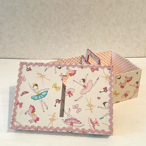 カルトナージュ裁縫箱セット ーバレリーナ柄ー その他インテリア雑貨
