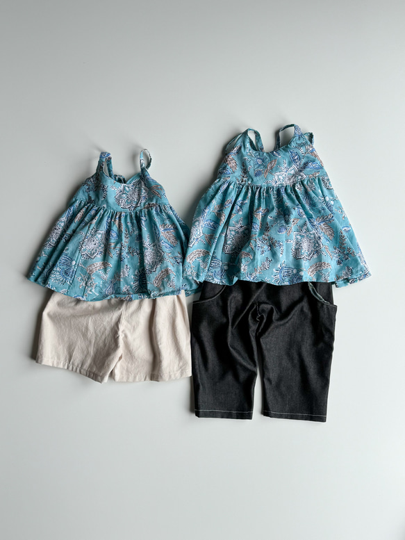 【サイズ90】【サイズ100】インド綿でキャミソール 1枚目の画像