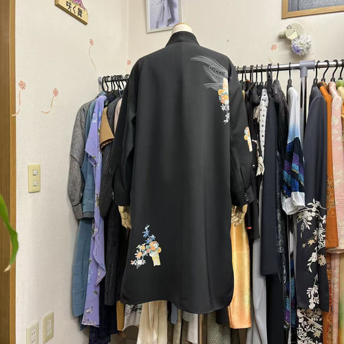 NO:94着物リメイク& シャツコ一ト ブラウス 着物リメイク 通販