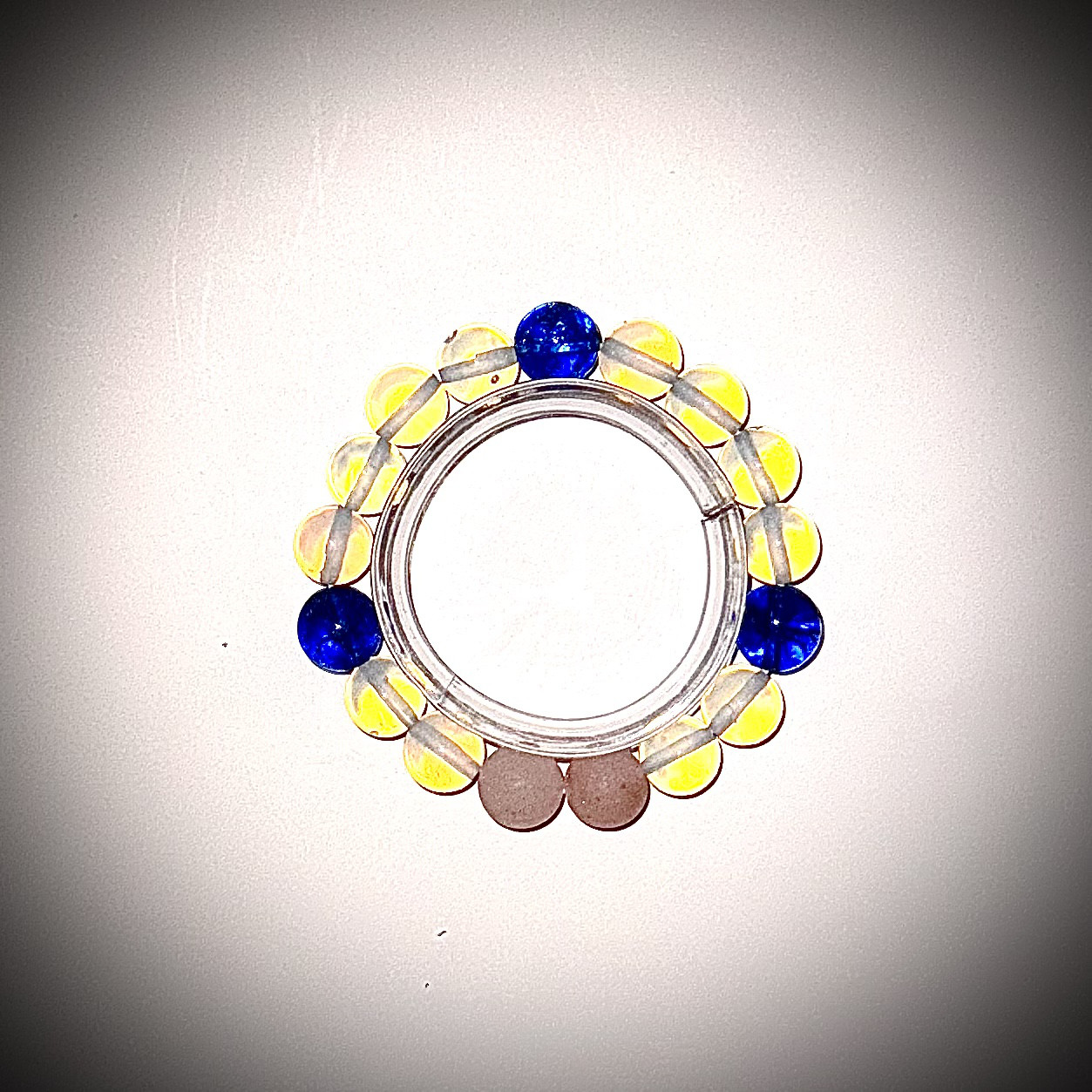 L-34  自然石のブレスレット& ステンドグラスのイルミネーション皿 4,100円