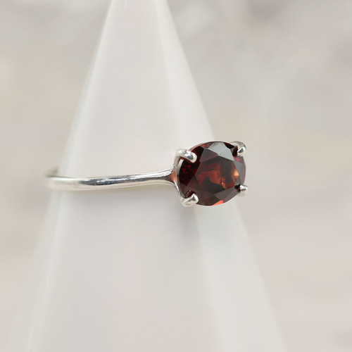 アルマンディンガーネット/シルバーリング】ガーネット 天然石 深い赤