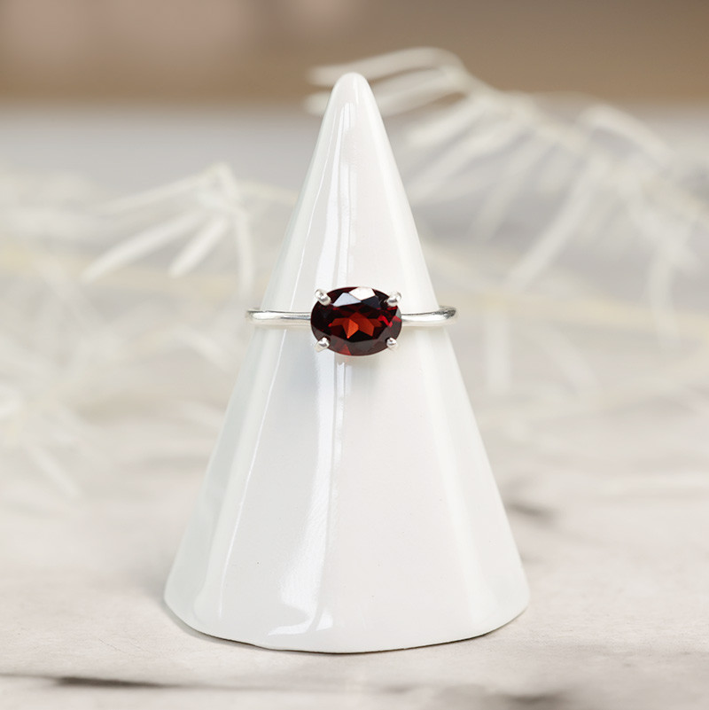 【アルマンディンガーネット/シルバーリング】ガーネット 天然石 深い赤 こっくり リング シルバー