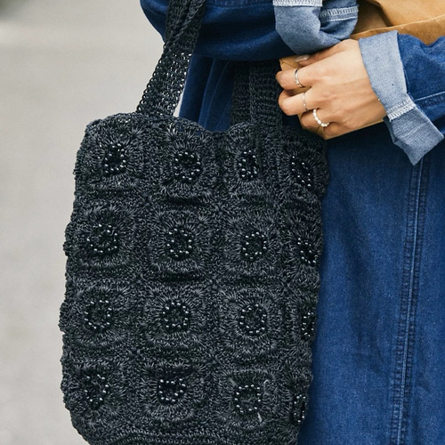 手織り ビーズ編みバッグ 【普段使いからセレモニーまで】きれいめ上品