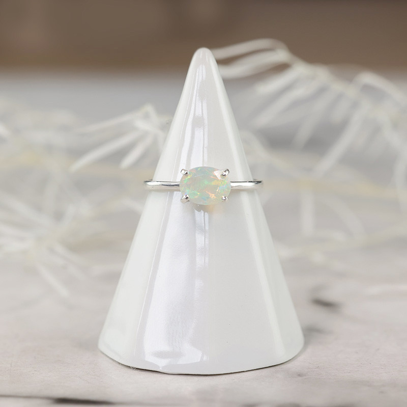 【オパール/シルバーリング】天然石 オパール 虹色 シルバー リング