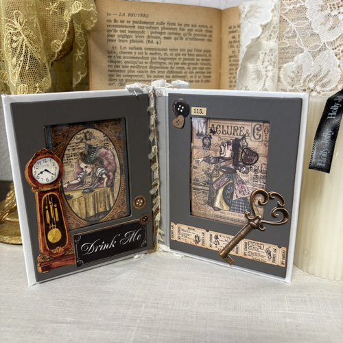 コラージュ ブック型 フォトフレーム【不思議の国への扉】 フォト