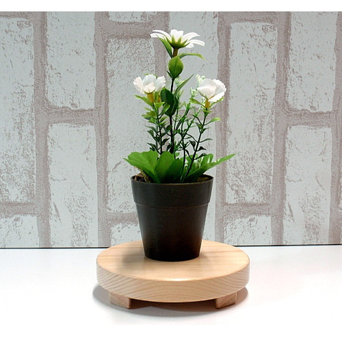 桧(ひのき)小さな飾り台・花台 丸型 / 木製雑貨 その他インテリア雑貨