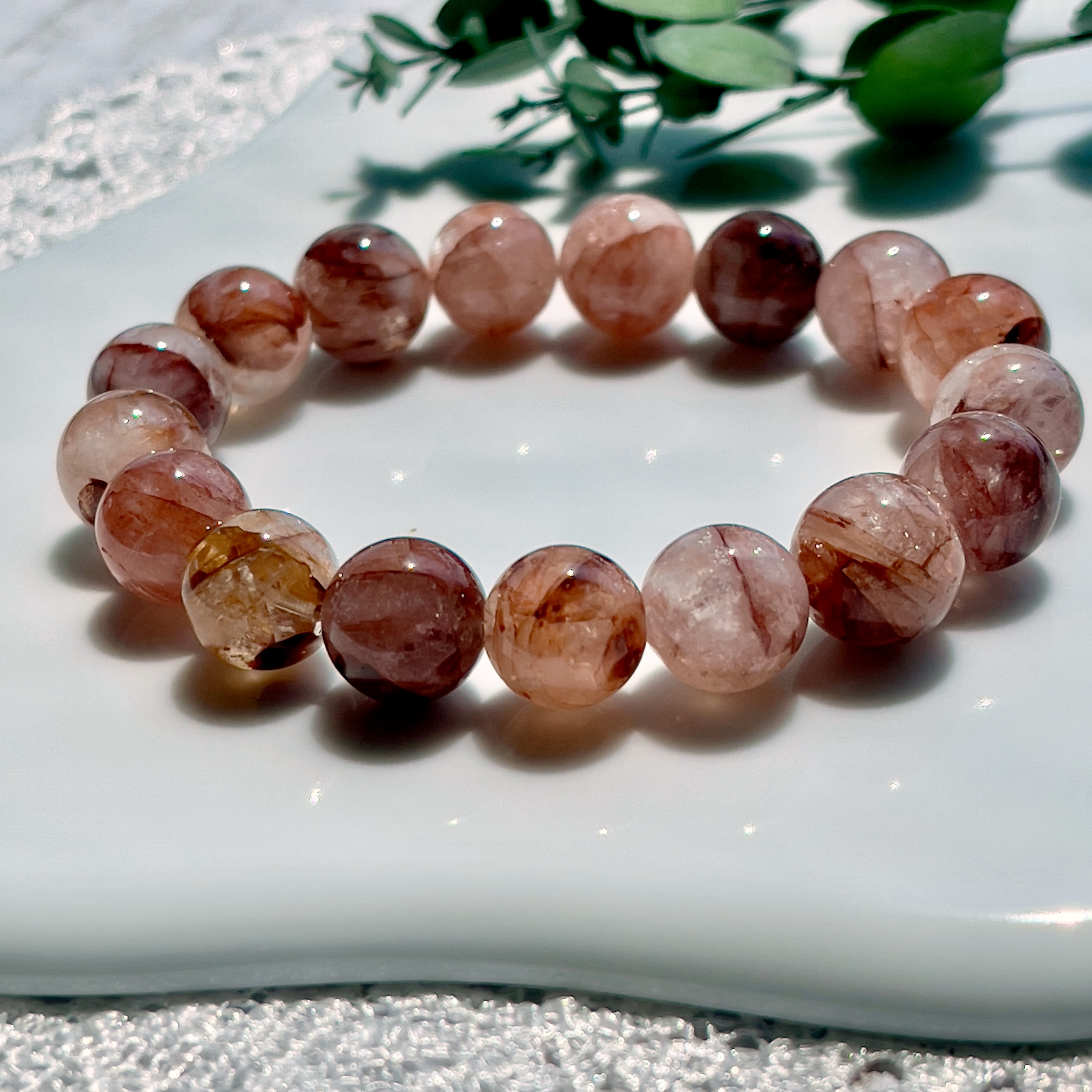 レインボー入り✨マニカランヒマラヤ水晶〜大人ブラウンレッド